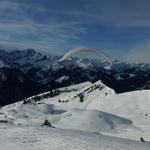 Diedamskopf 2016 Ski fahren und Gleitschirm fliegen